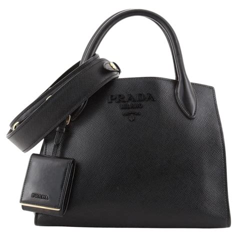 prada monochrome tote saffiano leather with city calfskin small|prada saffiano lux tote bag.